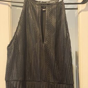 Theory pleated black dress